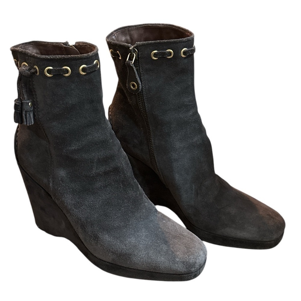 EUC - PRADA The Original Car Shoe wedge - chocolate brown - Size 39.5